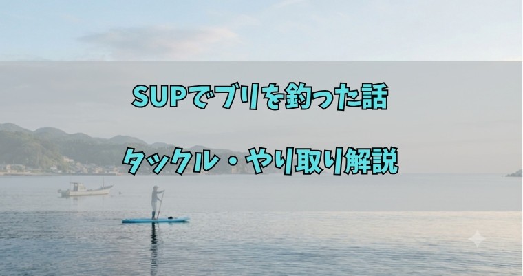SUPでブリを釣った話 タックル・やり取り解説
