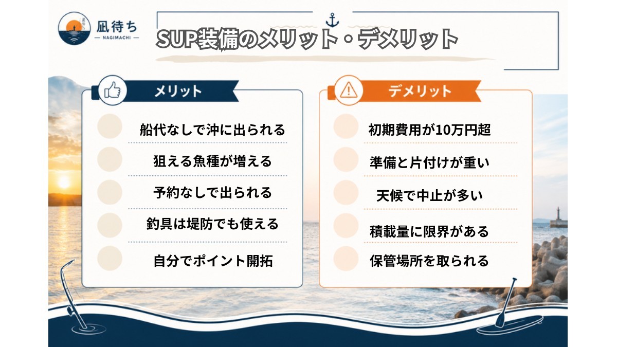 SUPフィッシング装備のメリット・デメリット